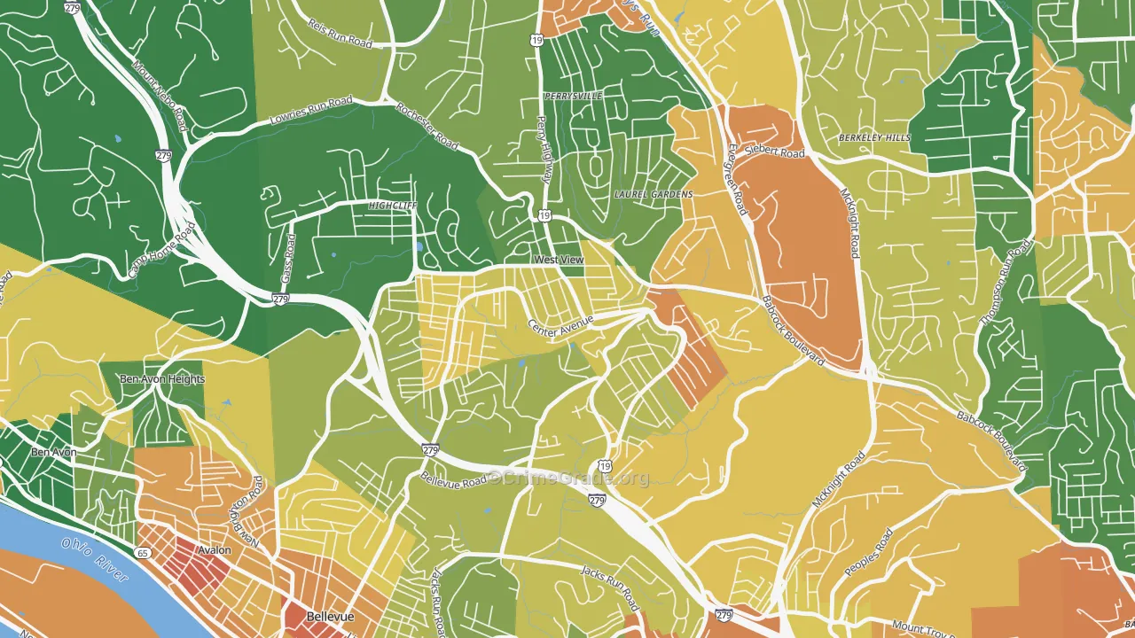 West View, PA Map of Assault Rates