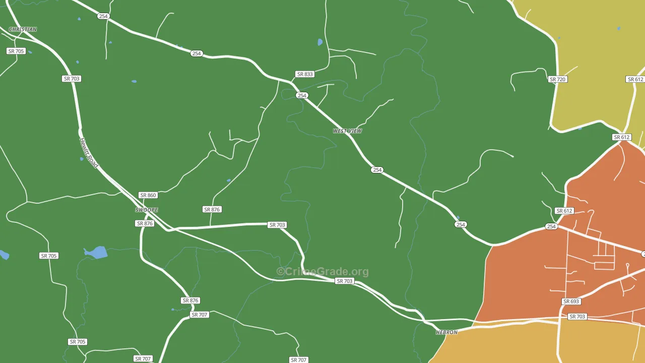West View, VA Map of Assault Rates