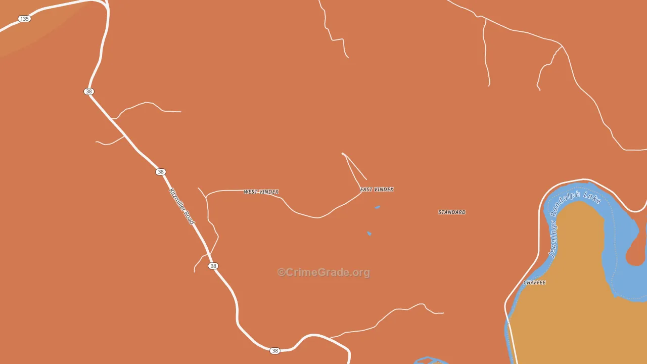 West Vindex, MD Map of Assault Rates