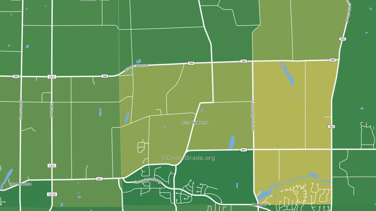 West Walworth, NY Map of Assault Rates