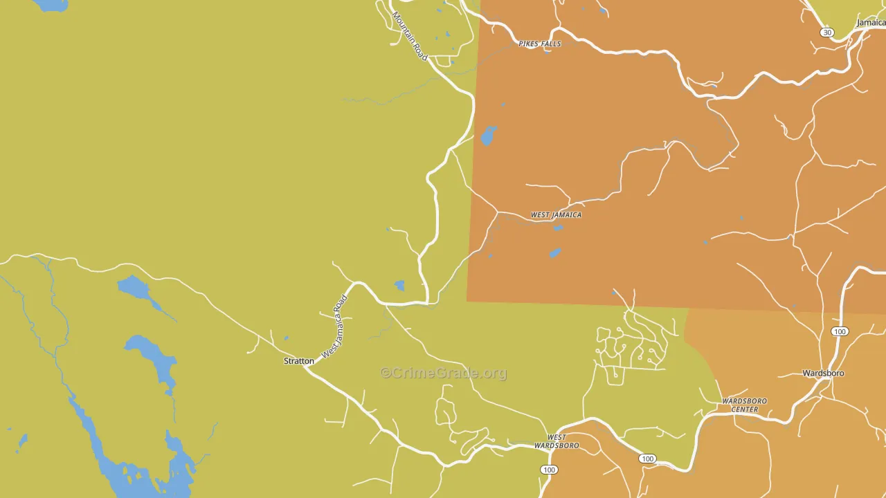 West Wardsboro, VT Map of Assault Rates