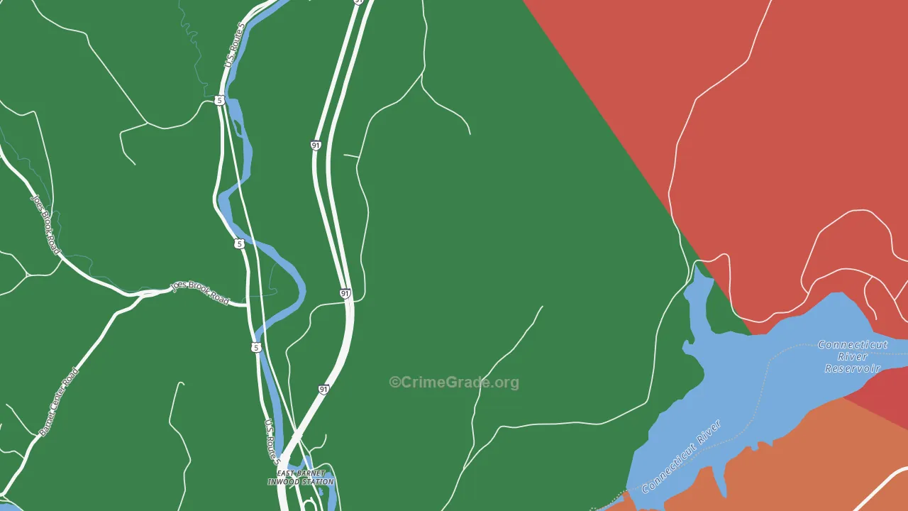 West Waterford, VT Map of Assault Rates