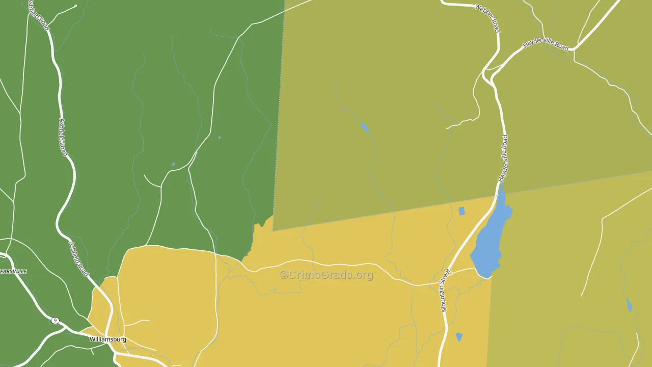 West Whately, MA Map of Assault Rates