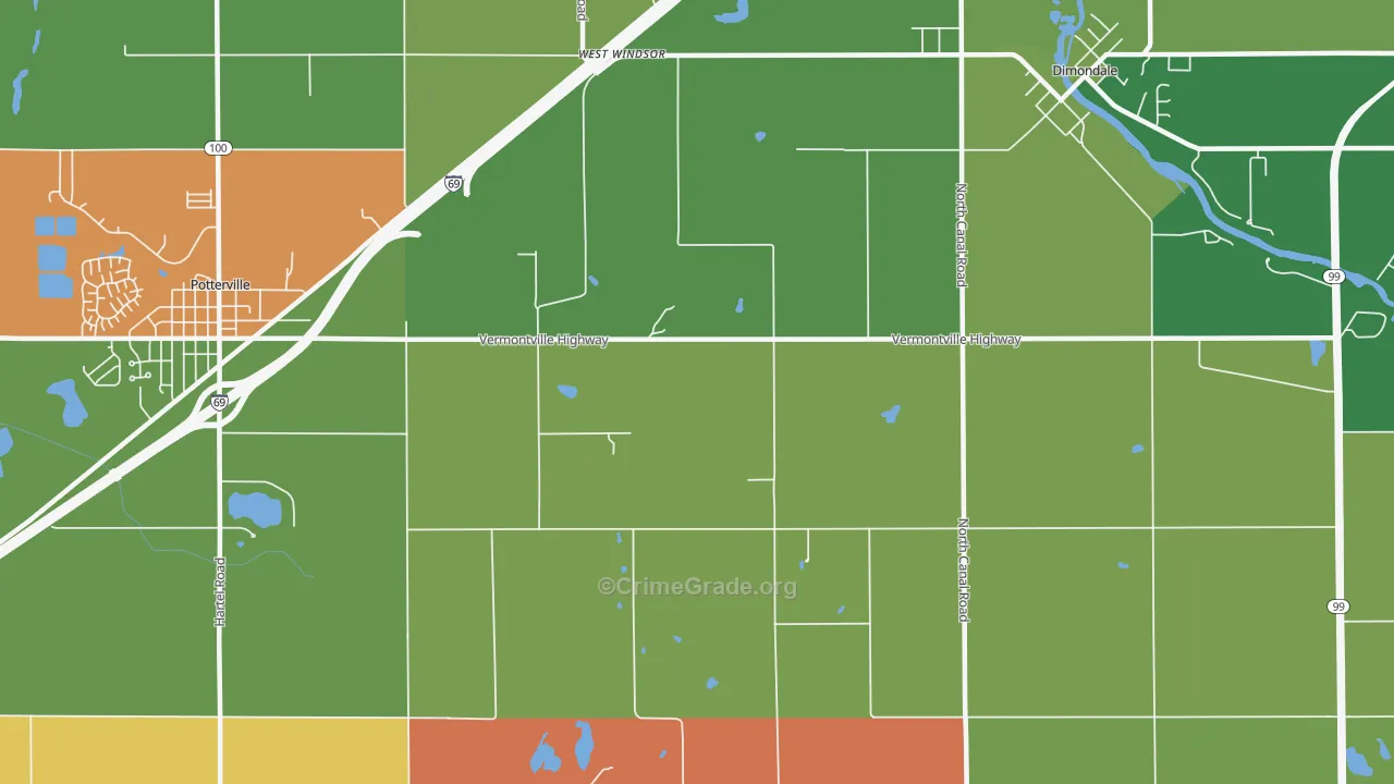 West Windsor, MI Map of Assault Rates