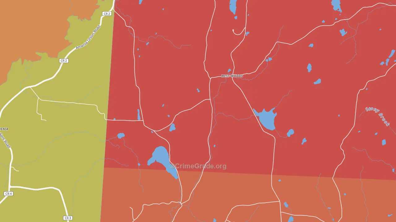 West Woods, CT Map of Assault Rates