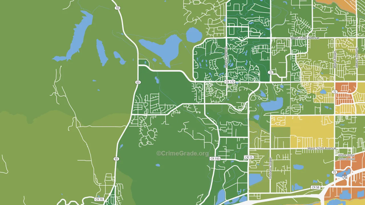 West Woods, Golden, CO Map of Assault Rates