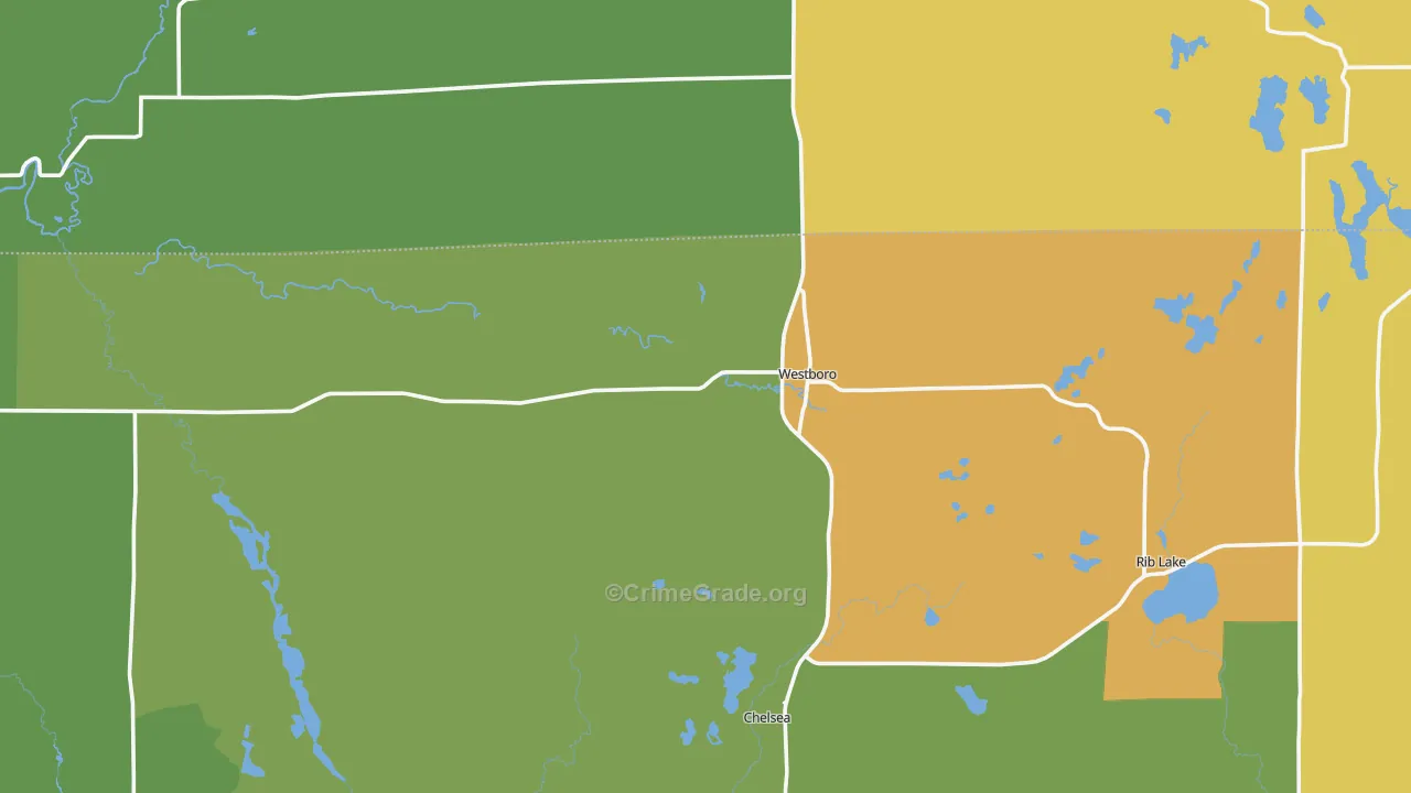 Westboro, WI Map of Assault Rates
