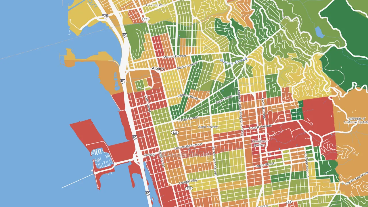 Westbrae, Berkeley, CA Map of Assault Rates