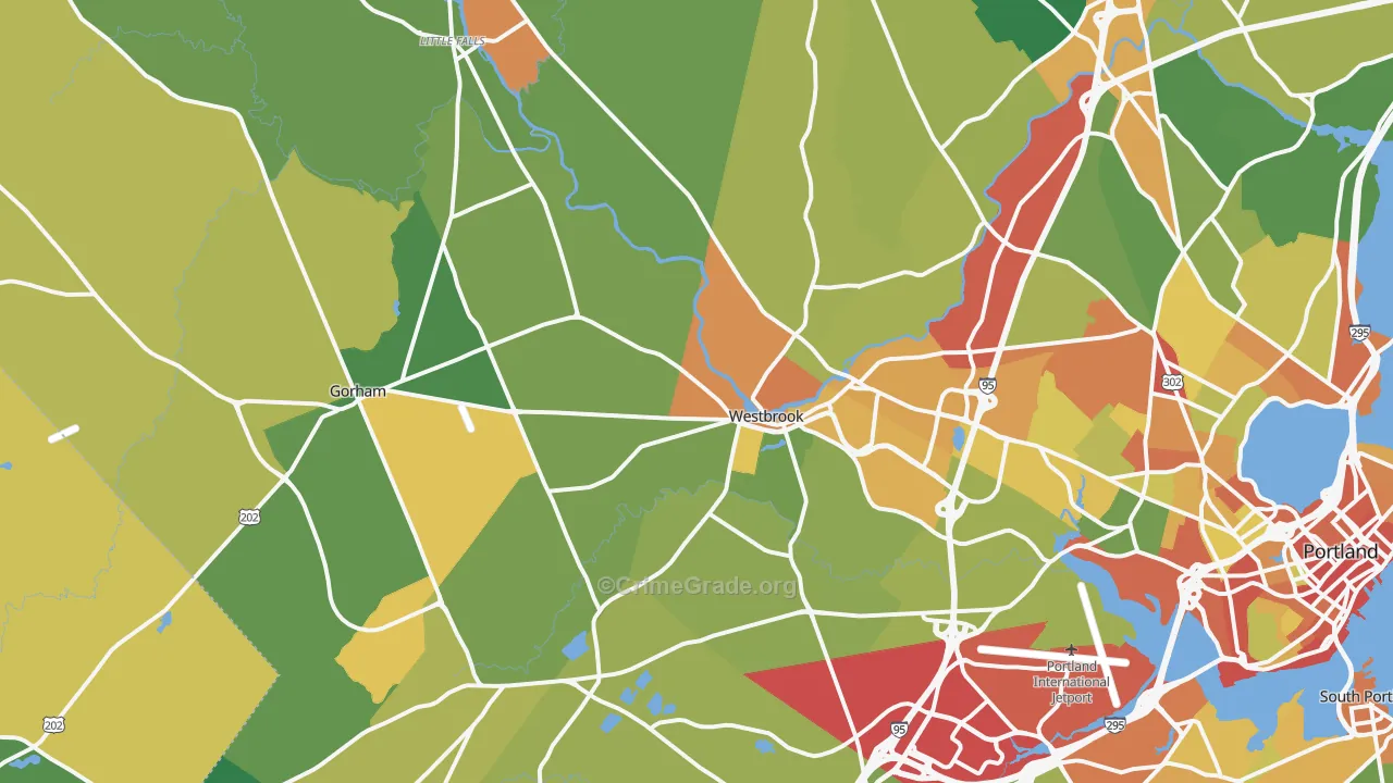 Westbrook, ME Map of Assault Rates