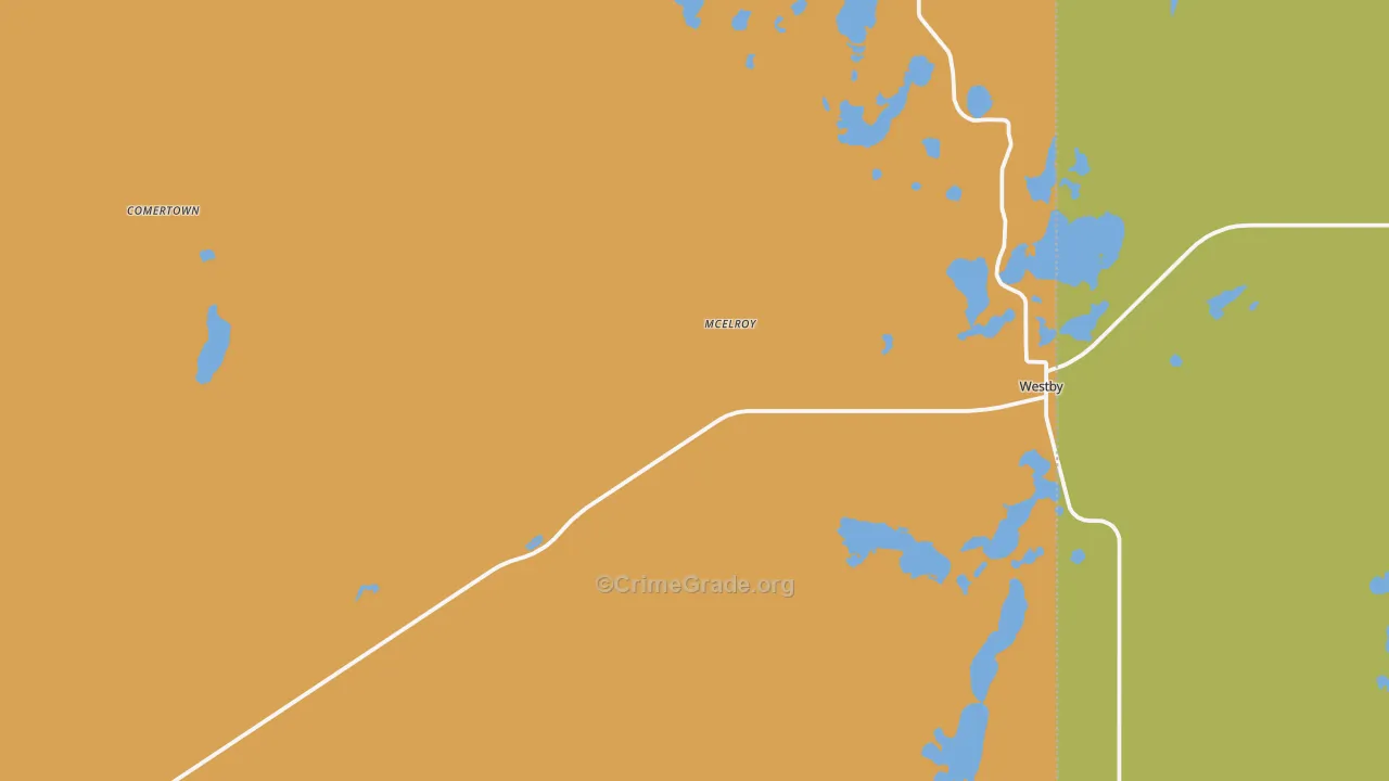 Westby, MT Map of Assault Rates