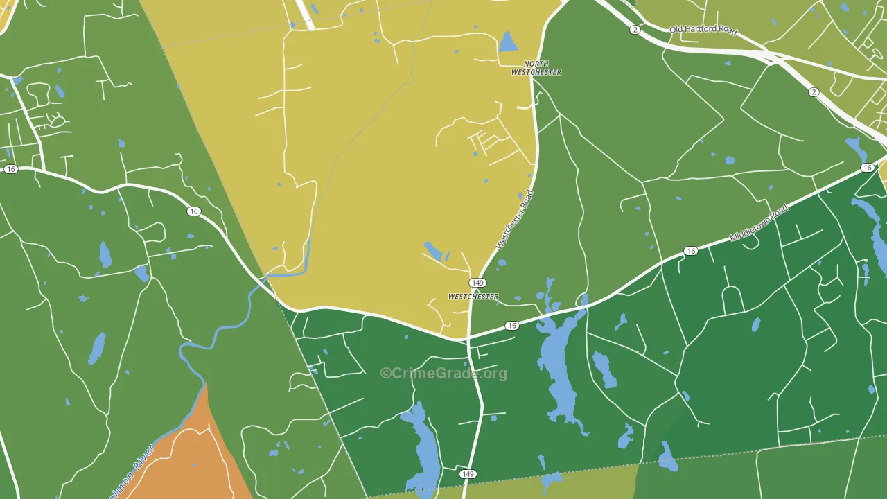 Westchester, CT Map of Assault Rates