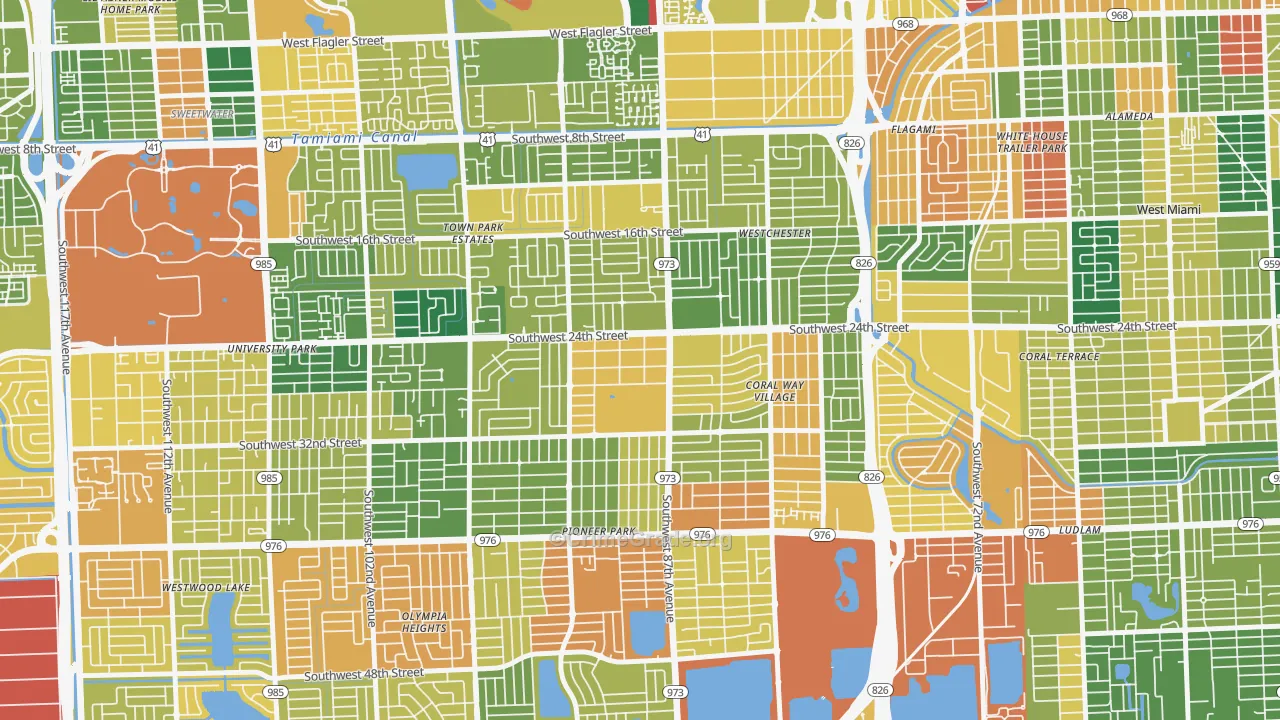 Westchester, FL Map of Assault Rates
