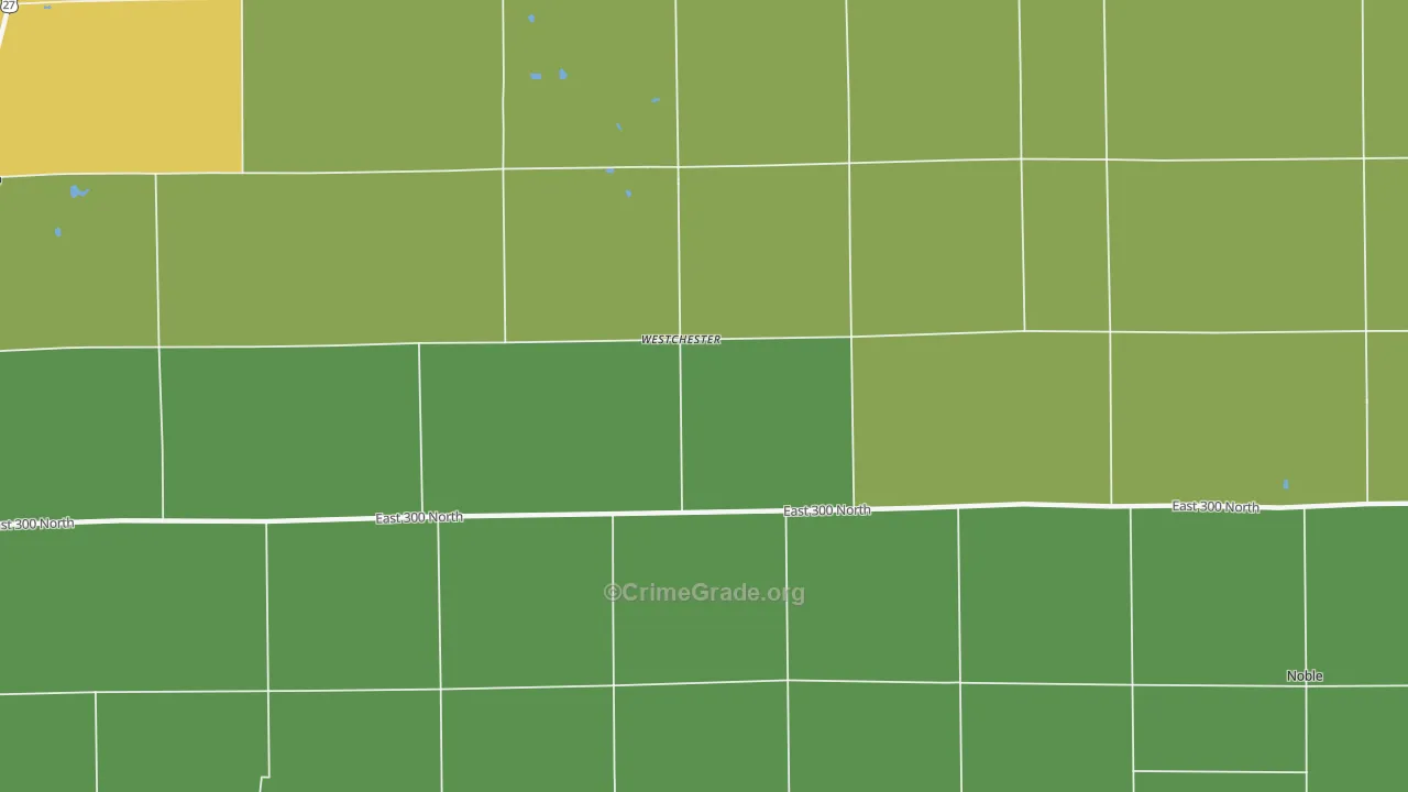 Westchester, IN Map of Assault Rates