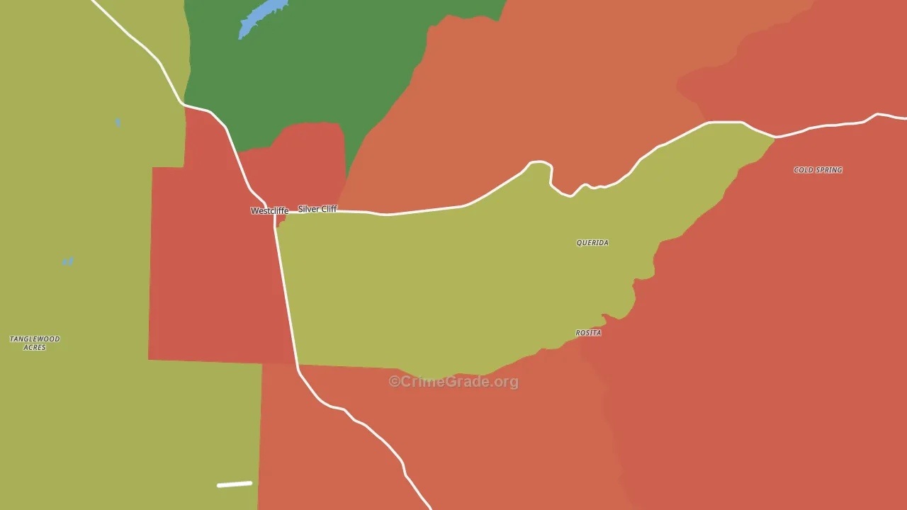 Westcliffe, CO Map of Assault Rates