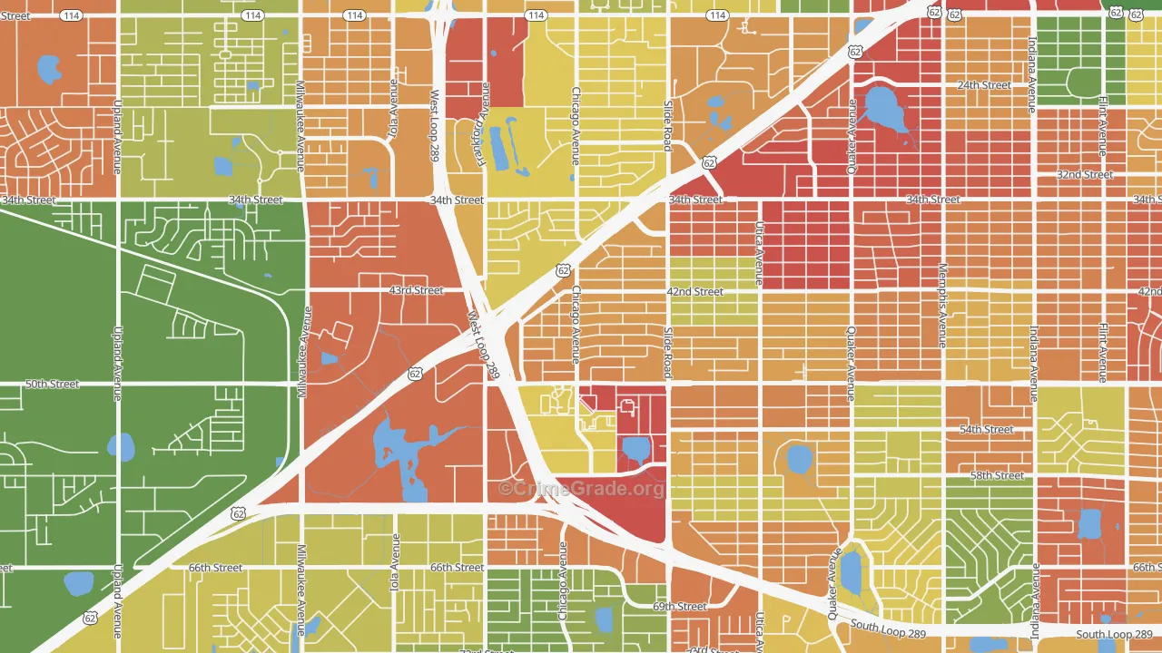 Wester, Lubbock, TX Map of Assault Rates