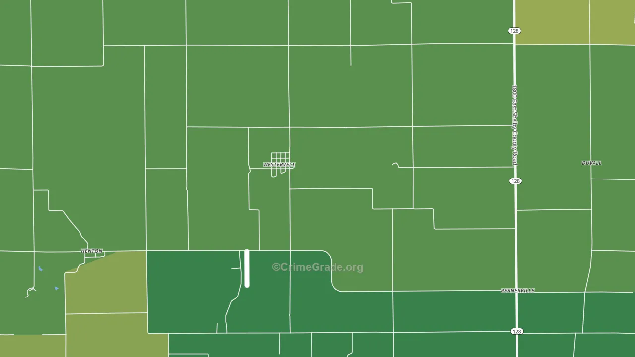 Westervelt, IL Map of Assault Rates