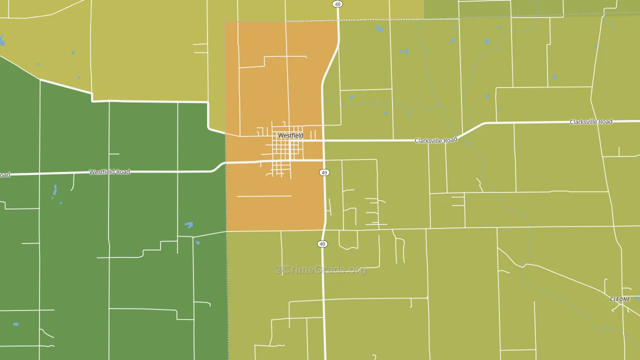 Westfield, IL Map of Assault Rates