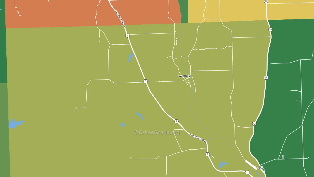 Westfield, ME Map of Assault Rates