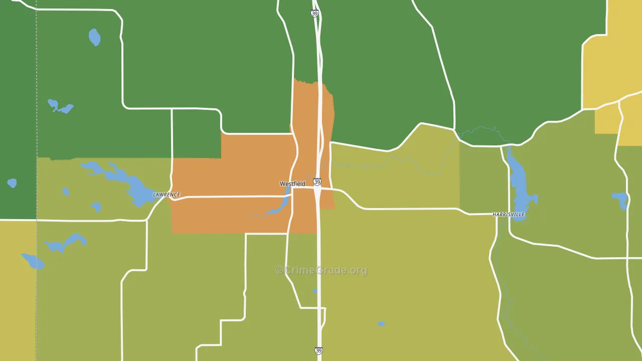 Westfield, WI Map of Assault Rates