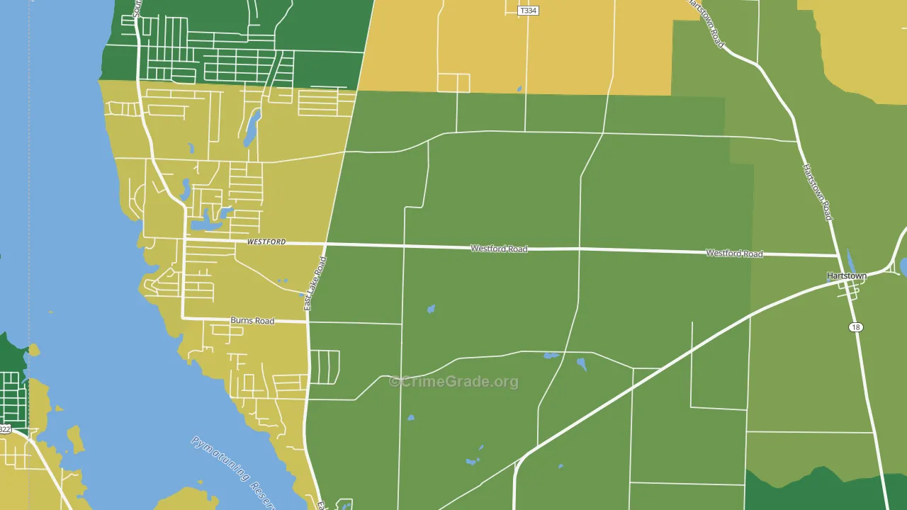 Westford, PA Map of Assault Rates