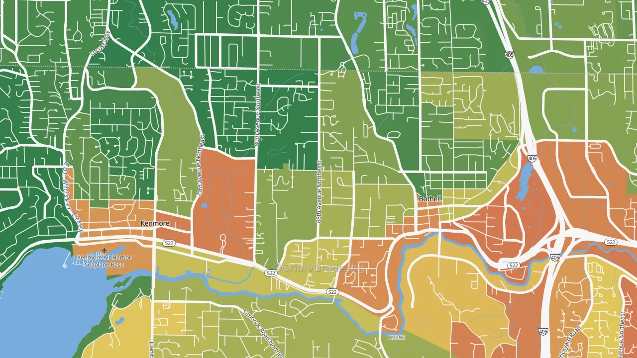 Westhill, Bothell, WA Map of Assault Rates