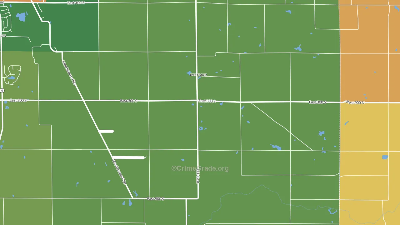 Westland, IN Map of Assault Rates