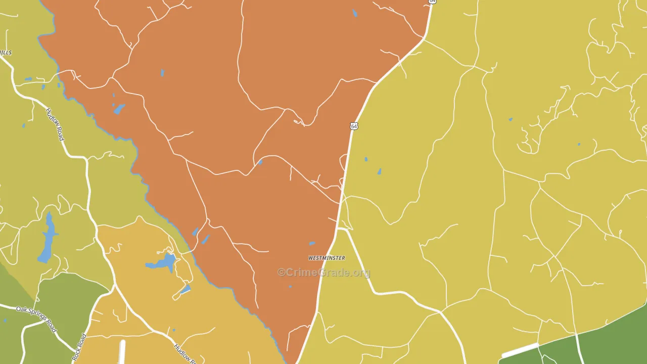 Westminster, NC Map of Assault Rates