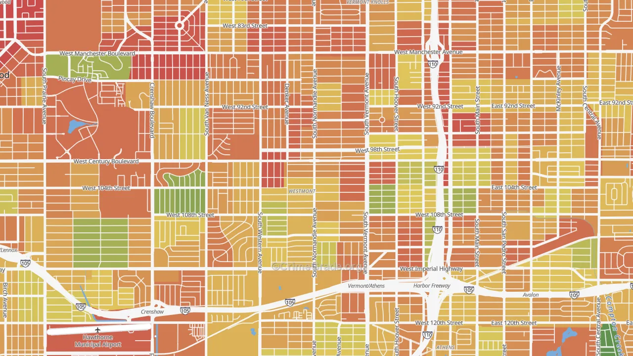 Westmont, CA Map of Assault Rates
