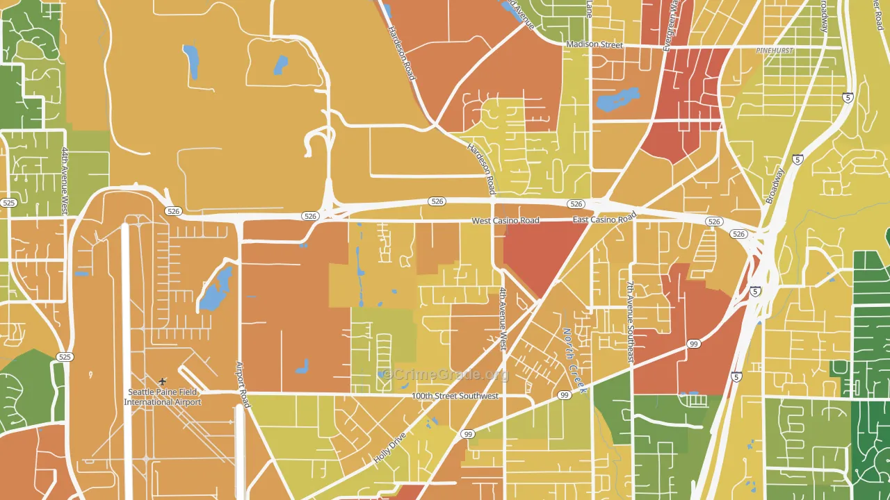 Westmont, Everett, WA Map of Assault Rates