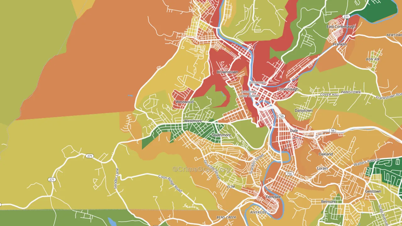 Westmont, PA Map of Assault Rates