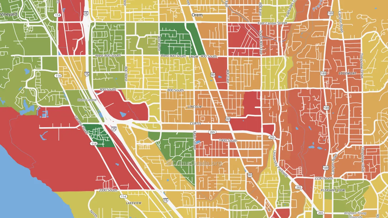 Westmore, Orem, UT Map of Assault Rates