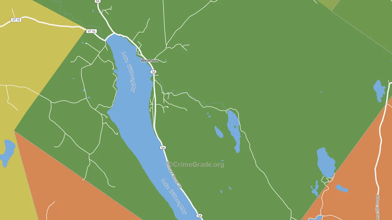 Westmore, VT Map of Assault Rates