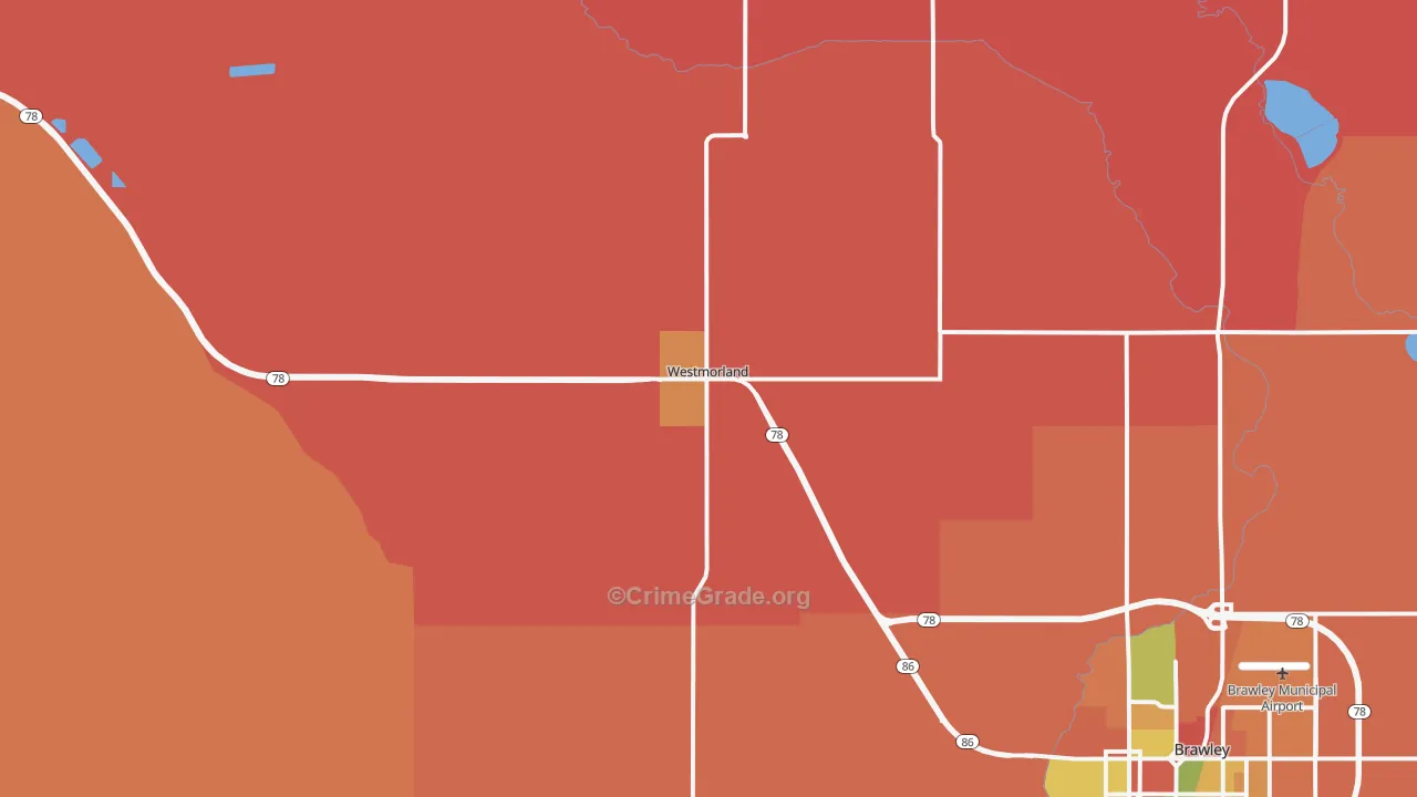 Westmorland, CA Map of Assault Rates