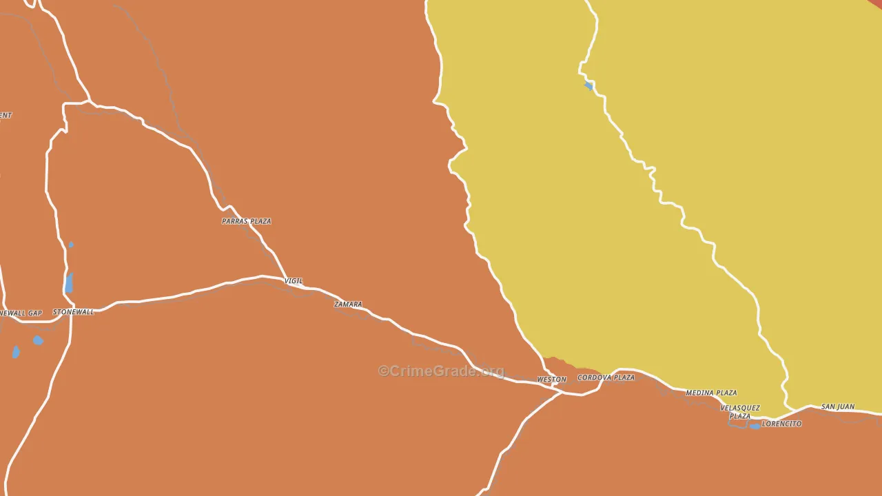 Weston, CO Map of Assault Rates