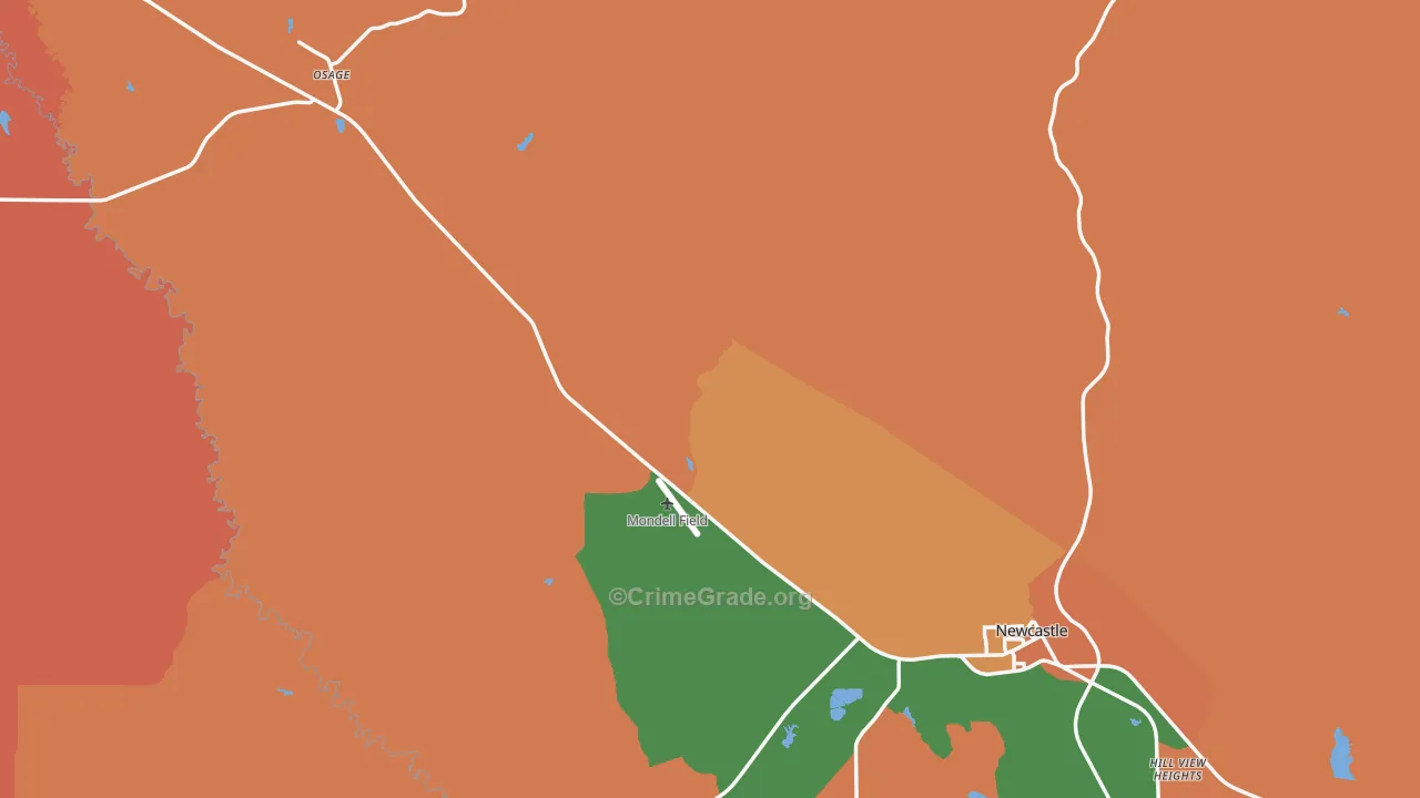 Weston County, WY Map of Assault Rates