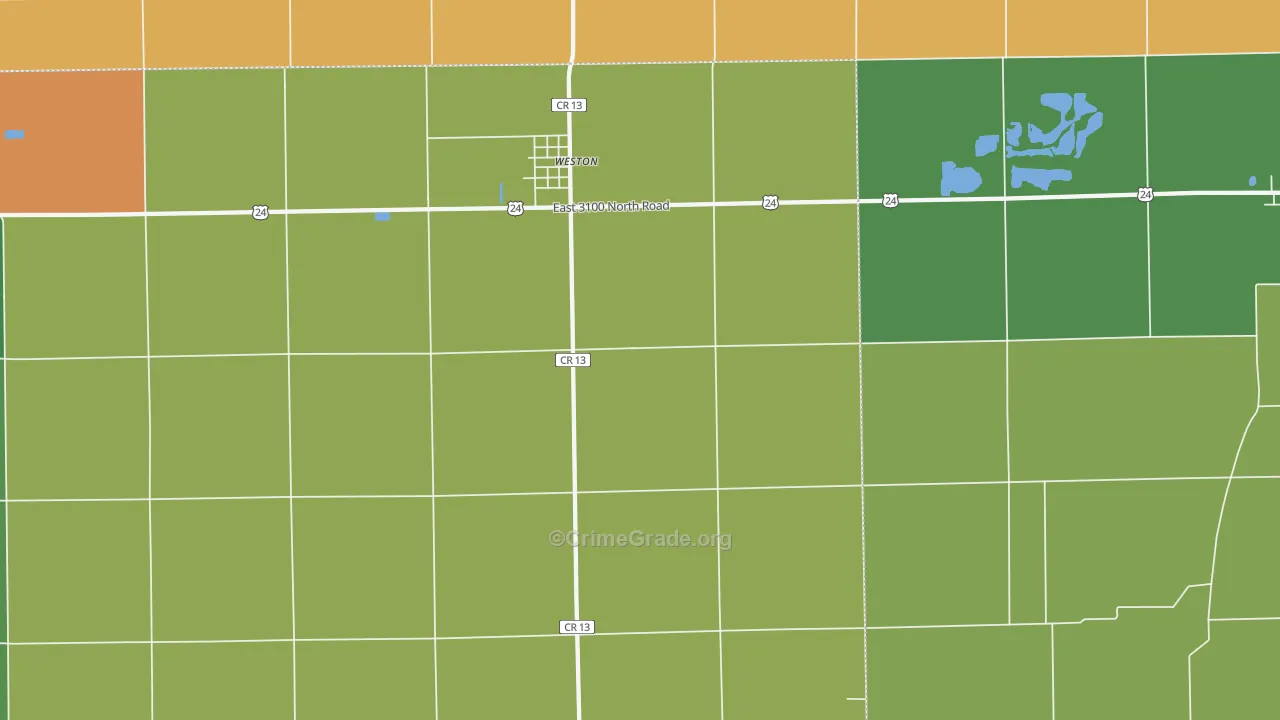 Weston, IL Map of Assault Rates