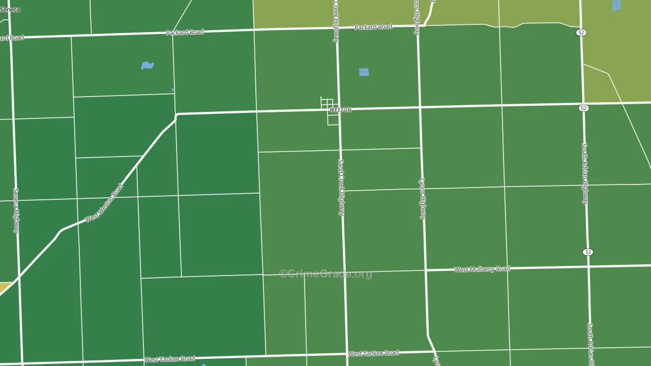 Weston, MI Map of Assault Rates