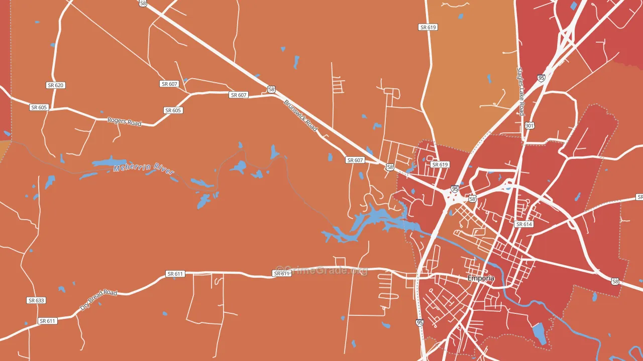 Westover Hills, VA Map of Assault Rates