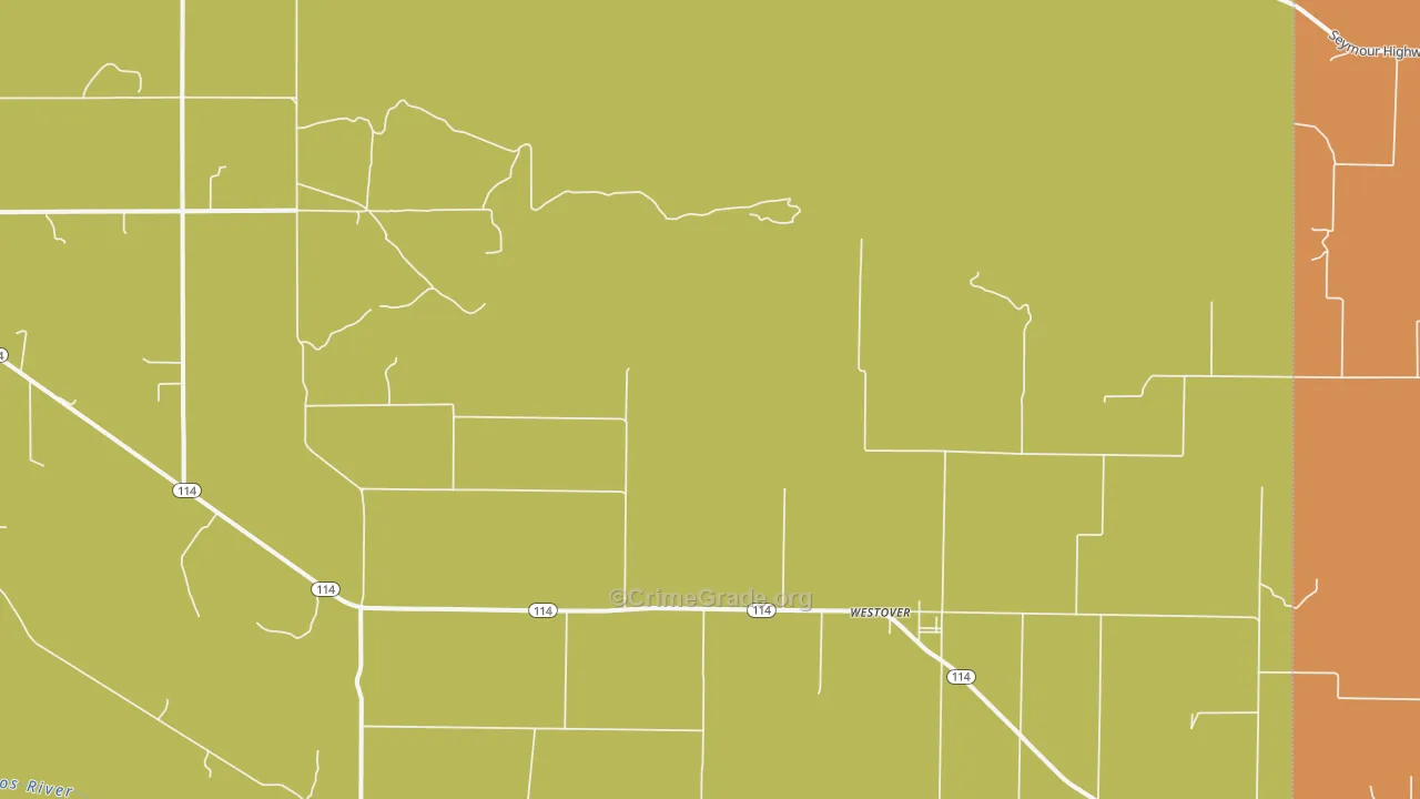 Westover, TX Map of Assault Rates