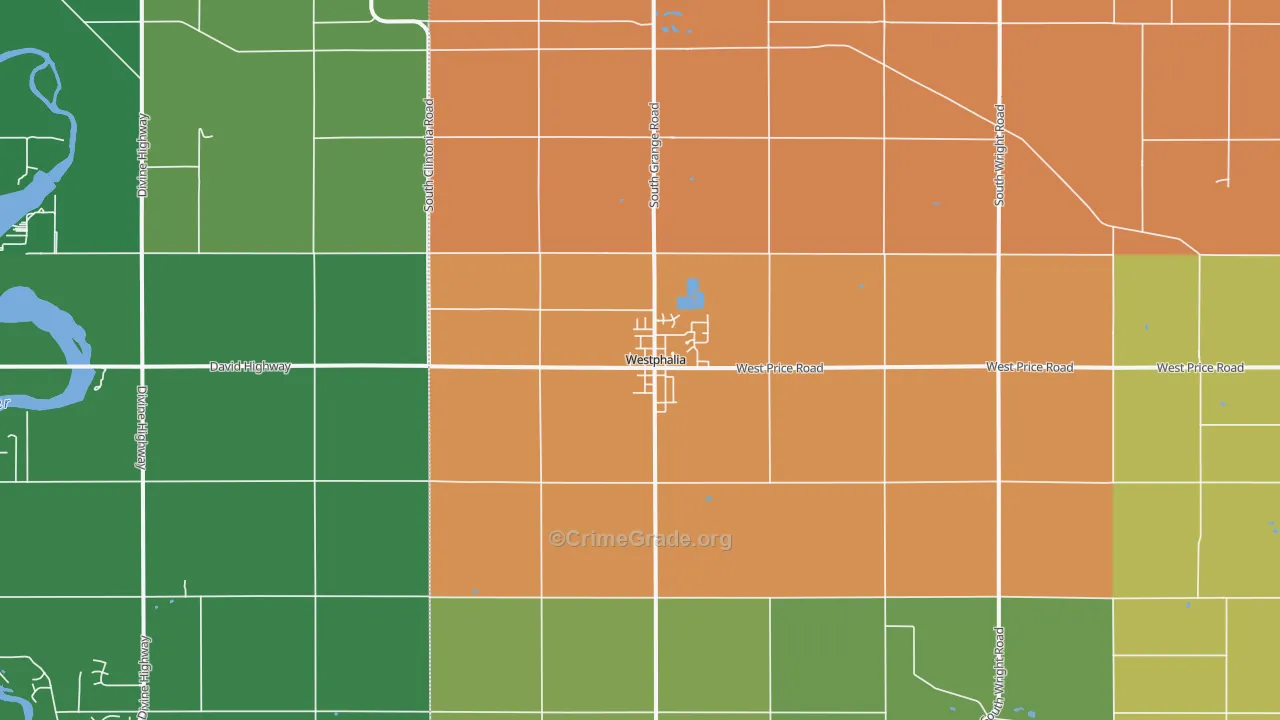Westphalia, MI Map of Assault Rates