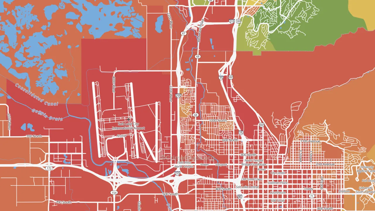 Westpointe, Salt Lake City, UT Map of Assault Rates