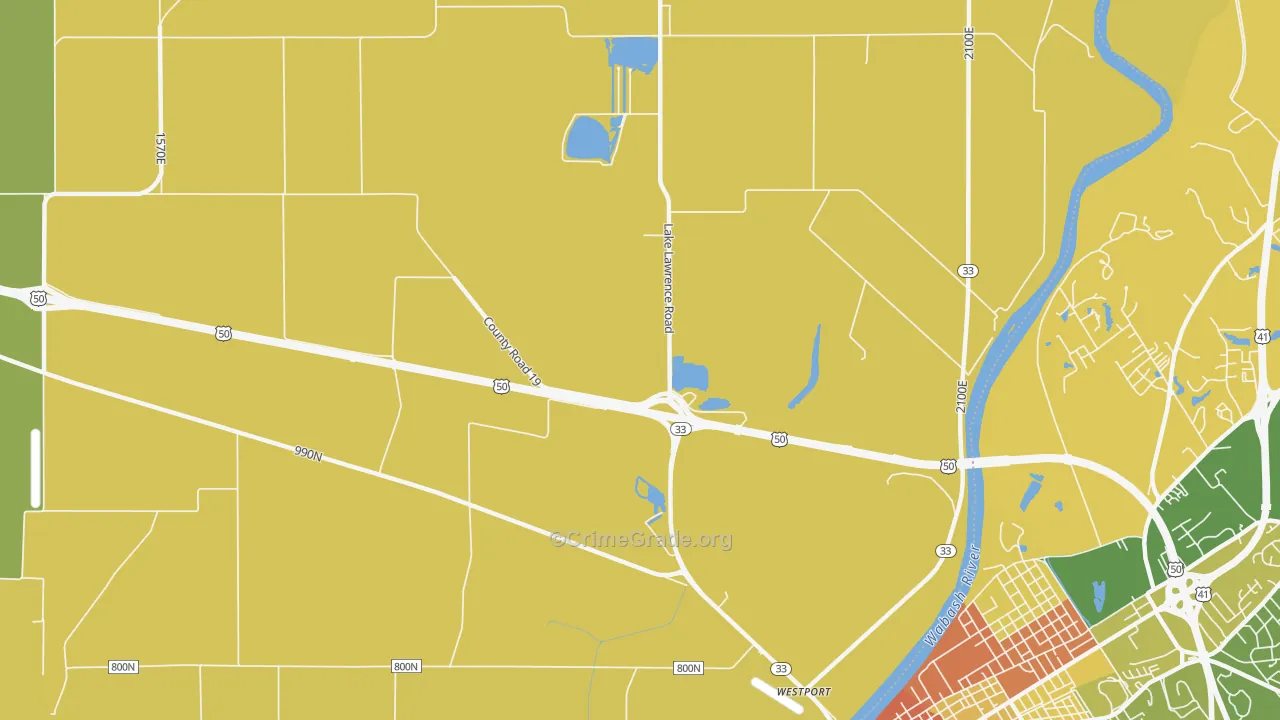 Westport, IL Map of Assault Rates