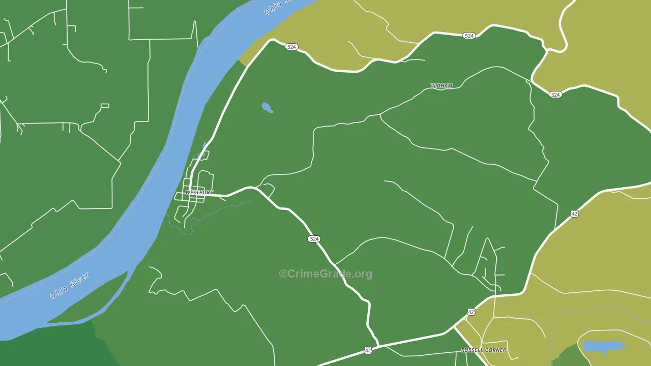 Westport, KY Map of Assault Rates