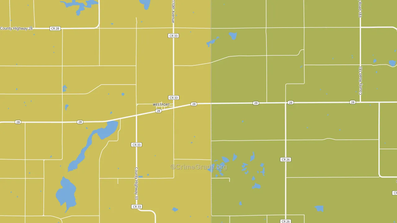 Westport, MN Map of Assault Rates