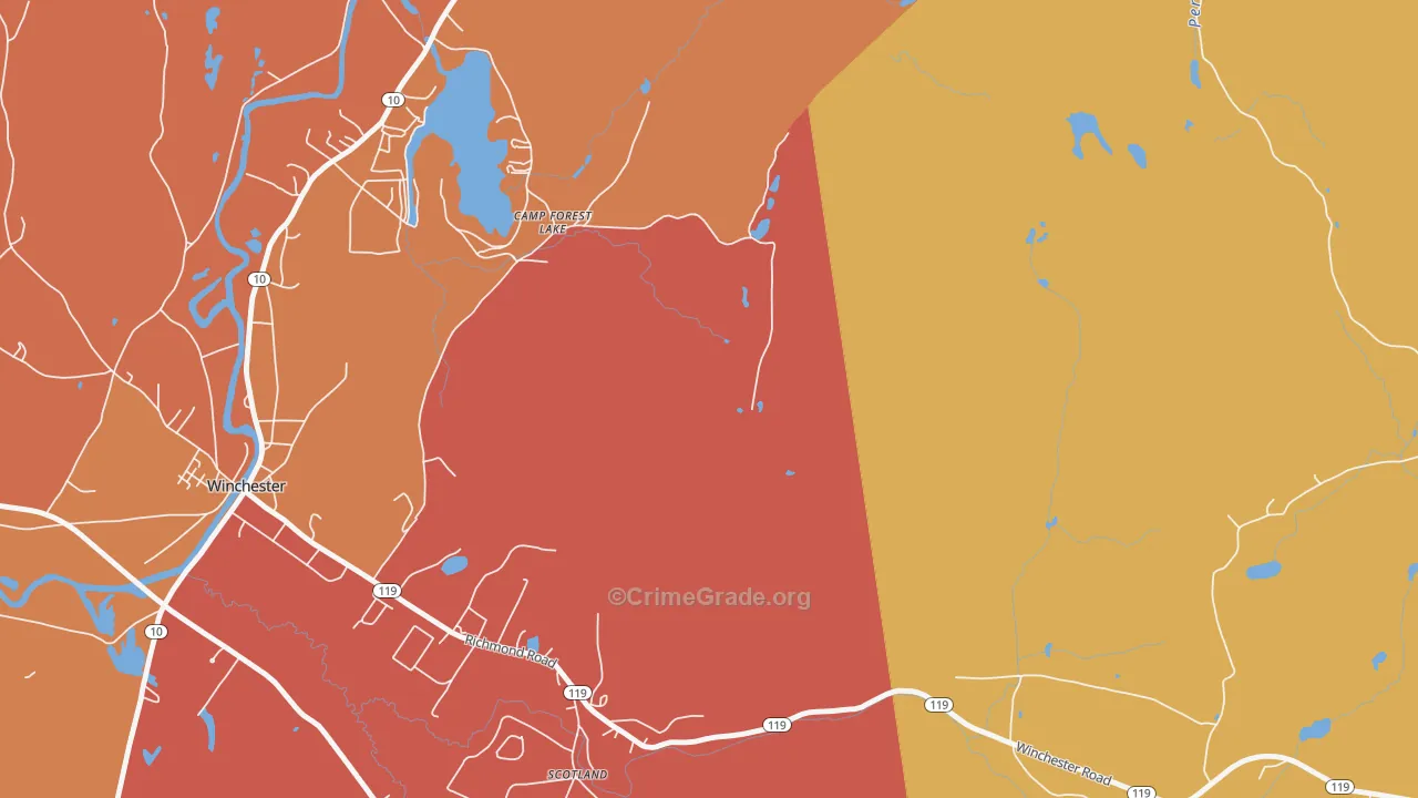 Westport, NH Map of Assault Rates