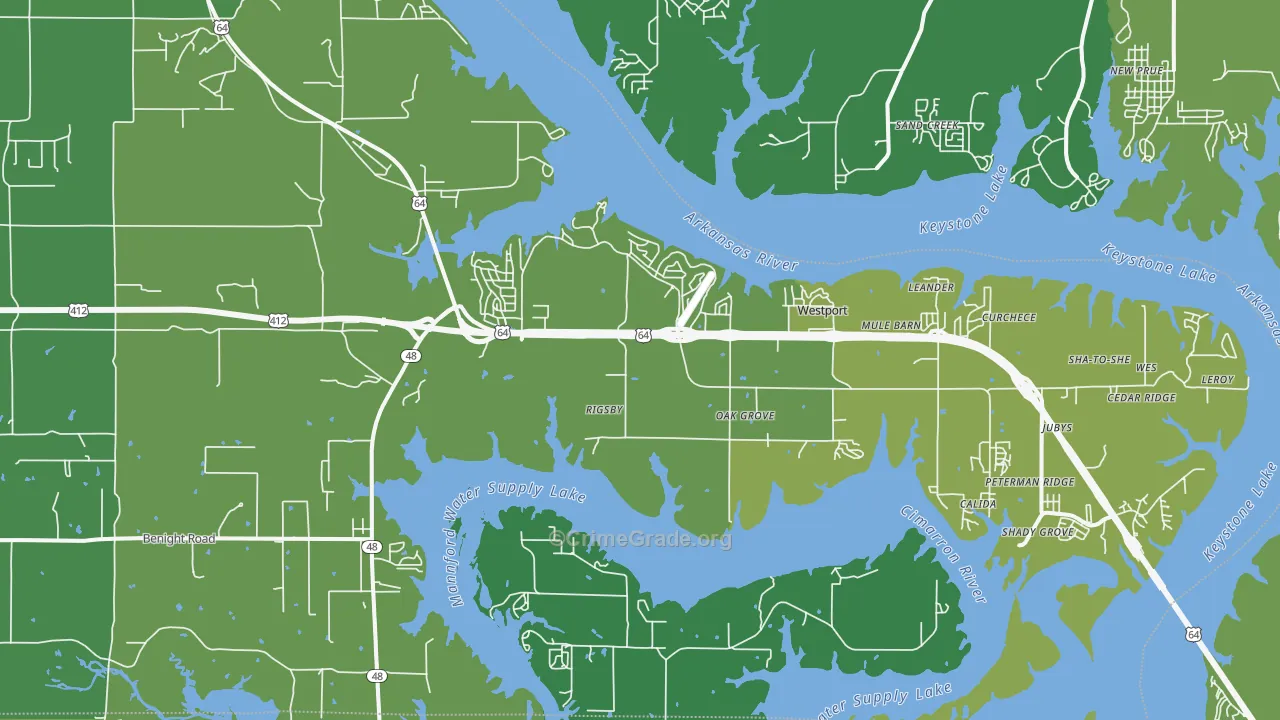 Westport, OK Map of Assault Rates