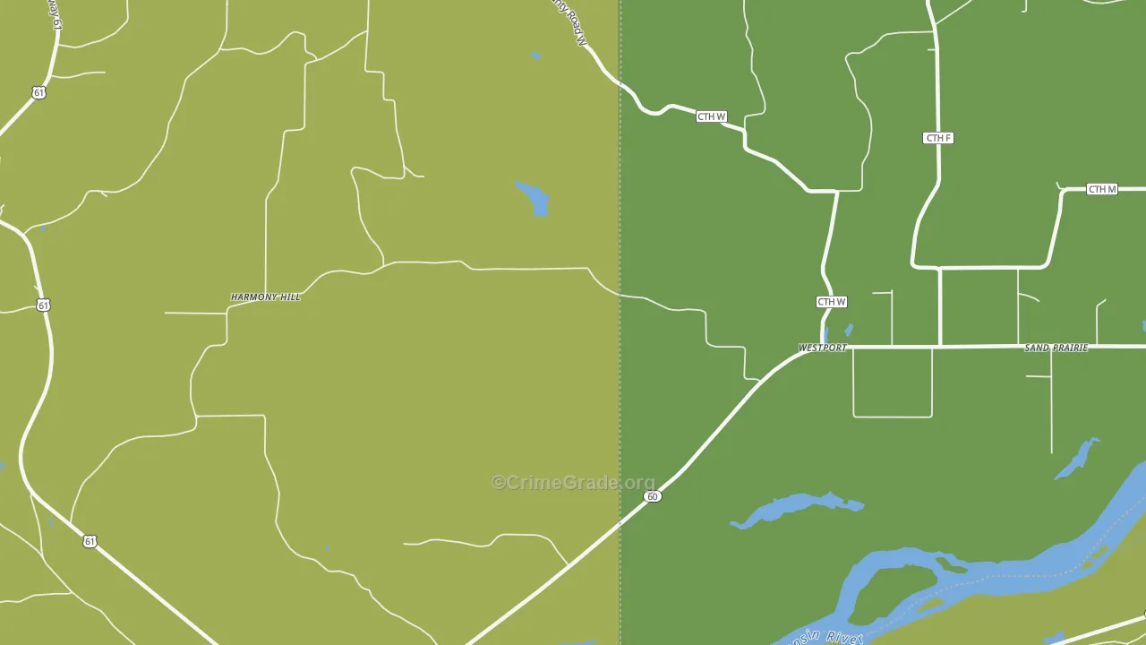 Westport, WI Map of Assault Rates