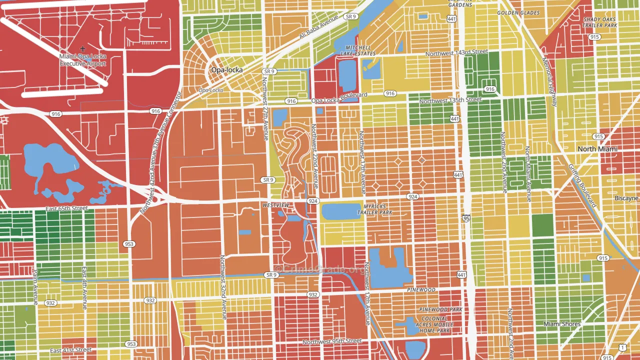Westview, FL Map of Assault Rates