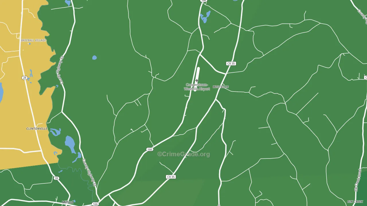 Westville, NY Map of Assault Rates