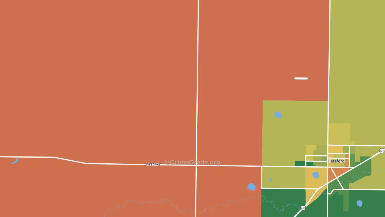 Westway, TX Map of Assault Rates